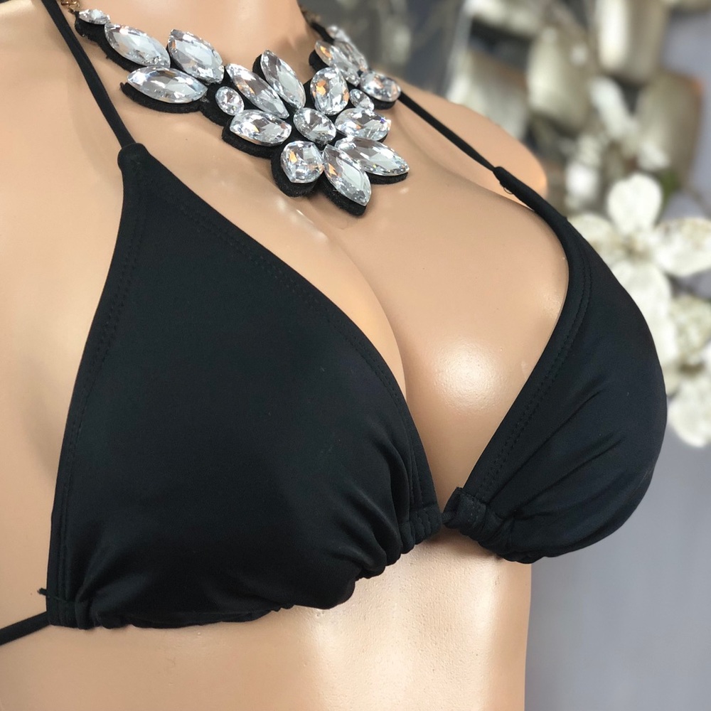 Black String Tie Bikini 👙 - Picture 2 of 8
